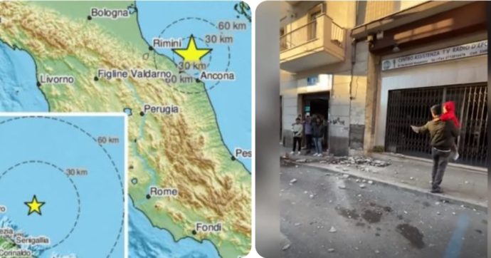 Marche, forte scossa di terremoto: magnitudo di 5.5 sulla costa di Pesaro. Chiuse le scuole. Avvertita anche in Trentino