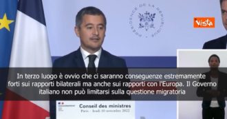 Ocean Viking a Tolone, il ministro dell’Interno francese: “Conseguenze gravi per le relazioni bilaterali con l’Italia”