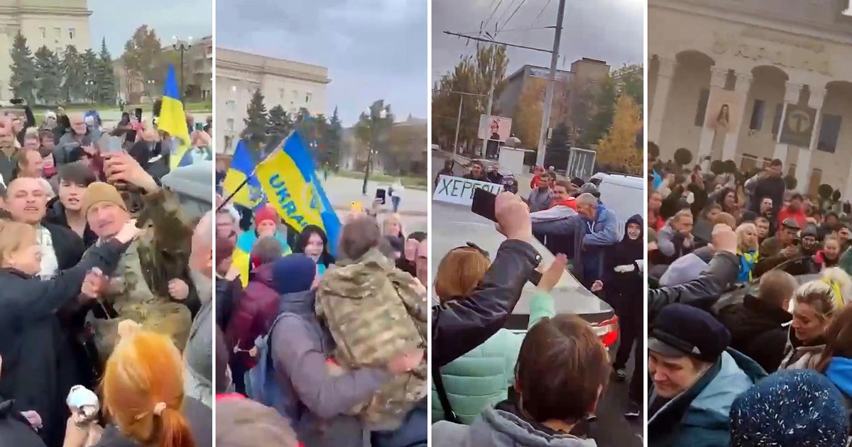 Kherson regresa a Ucrania: los residentes animan en la calle.  Moscú: “Estamos listos para tratar con Kyiv sin condiciones previas” – Mubasher