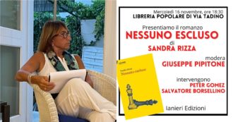 Copertina di Nessuno escluso, il romanzo di Sandra Rizza presentato a Milano con Gomez e Borsellino