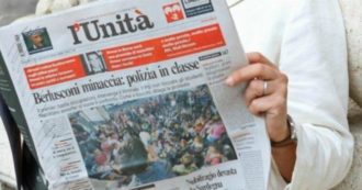 Copertina di L’Unità, “il gruppo Romeo pronto a salvare il quotidiano”