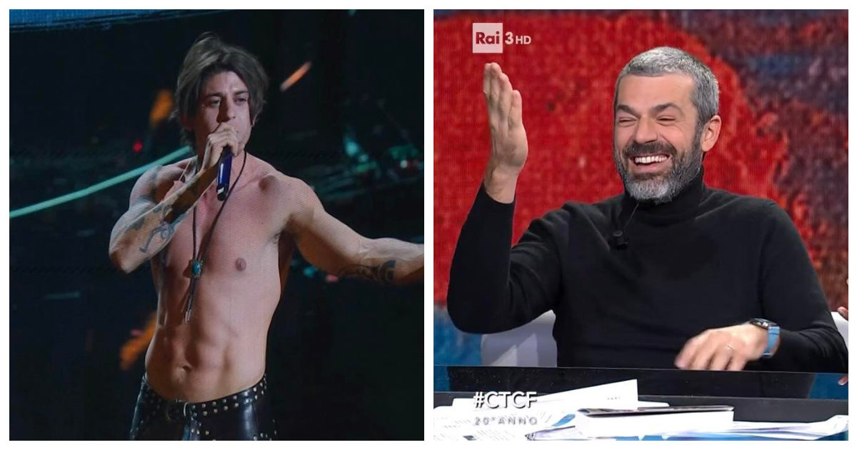 Che Tempo Che Fa, Luca Argentero geloso della moglie Cristina Marino: “Rkomi si sveste. Stefano De Martino a torso nudo, tutto unto? Non è una bella foto”