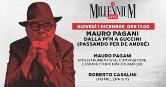 Copertina di Millennium Live torna in diretta con Mauro Pagani: dalla Pfm a Guccini (passando per De André)