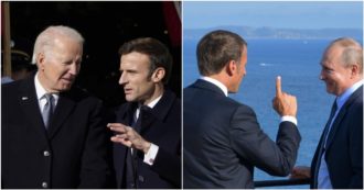 Ucraina, Macron in Usa si veste da mediatore per l’Occidente: “Se Putin si siede al tavolo, la Nato gli offra garanzie sulla sicurezza”