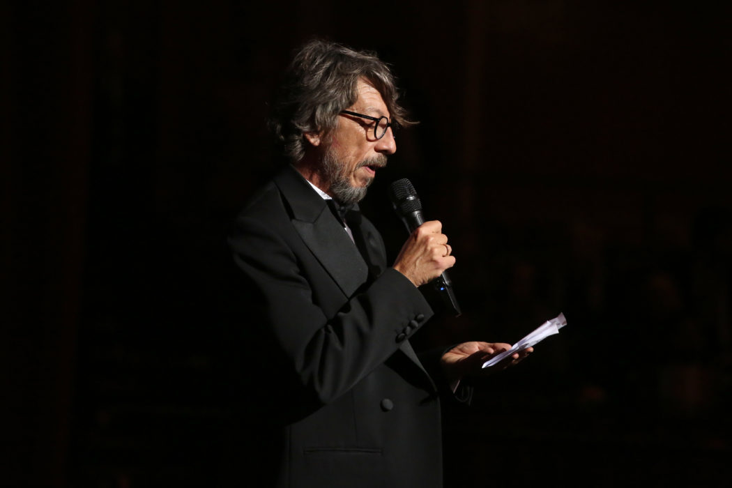 LONDON, ENGLAND – DECEMBER 05: Pierpaolo Piccioli receives the Designer Of The Year award for Valentino on stage during The Fashion Awards 2022 at the Royal Albert Hall on December 05, 2022 in London, England. (Photo by Lia Toby/BFC/Getty Images for BFC)