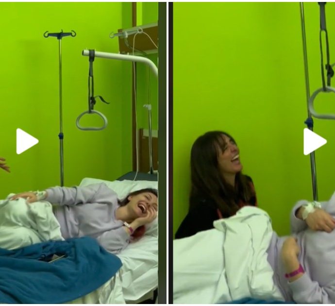 Ambra Angiolini in ospedale per fare una sorpresa a una donna ricoverata: il balletto di “T’appartengo” è virale
