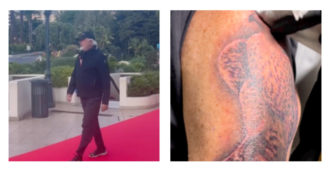Copertina di Flavio Briatore si tatua un falco gigante come “omaggio” al figlio ma i commenti sono spietati: “Sembra un piccione gonfio”