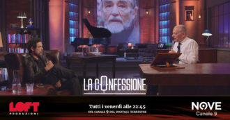 Copertina di Gassmann a La Confessione (Nove) di Peter Gomez: “Mio padre Vittorio? Timido e onesto. Il paragone non mi è pesato, siamo molto diversi”