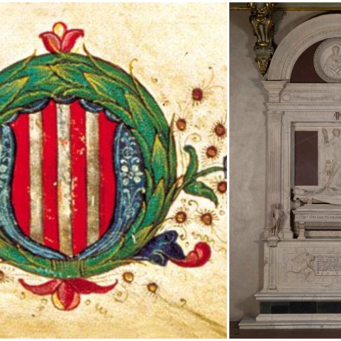 Rimesso a nuovo il monumento funebre a Ugo di Toscana. Il suo stemma fu proposto a Washington per la prima bozza di bandiera Usa – Foto