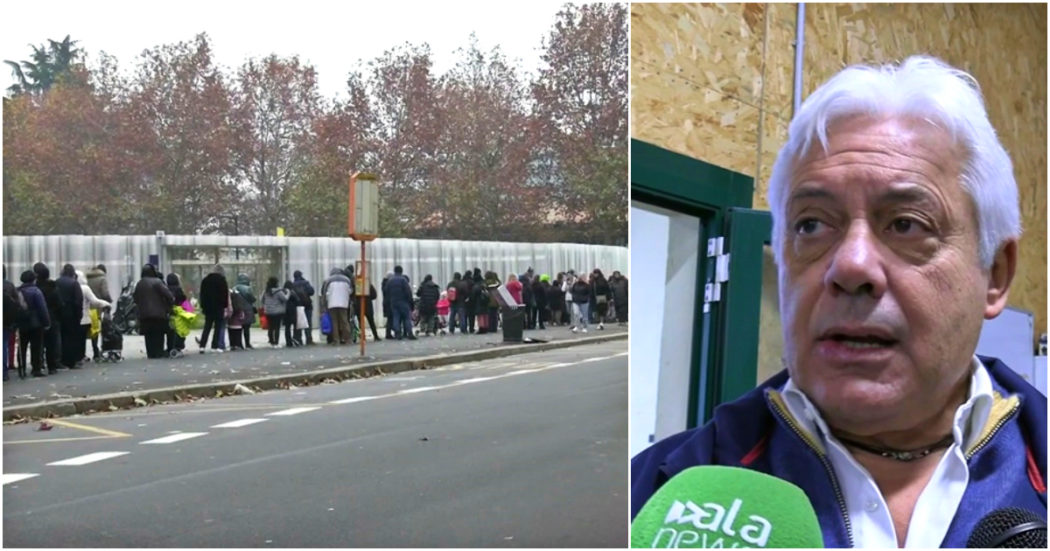 “Consegniamo 4mila pasti”, coda chilometrica a Milano per il cibo: la vigilia di Natale delle persone indigenti da Pane Quotidiano