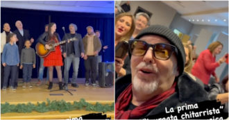 Copertina di Natale a Zocca per Vasco Rossi: il rocker canta “Albachiara” coi ragazzi della scuola di musica intitolata a Massimo Riva