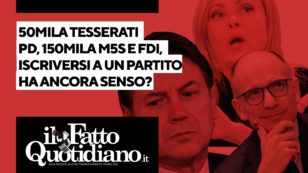 Copertina di 50mila tesserati Pd, 150mila M5s e FdI: iscriversi a un partito ha ancora senso? La diretta con Peter Gomez