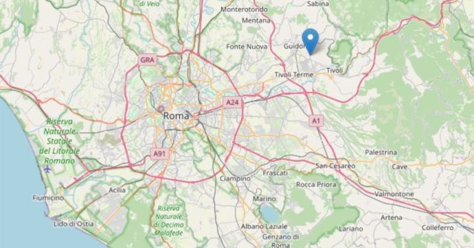 Terremoto a Roma, scossa di magnitudo 3.3 con epicentro a Guidonia Montecelio
