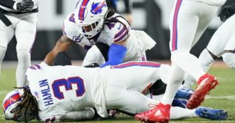 Dramma nel football americano: Damar Hamlin collassa in campo dopo un contrasto, arresto cardiaco