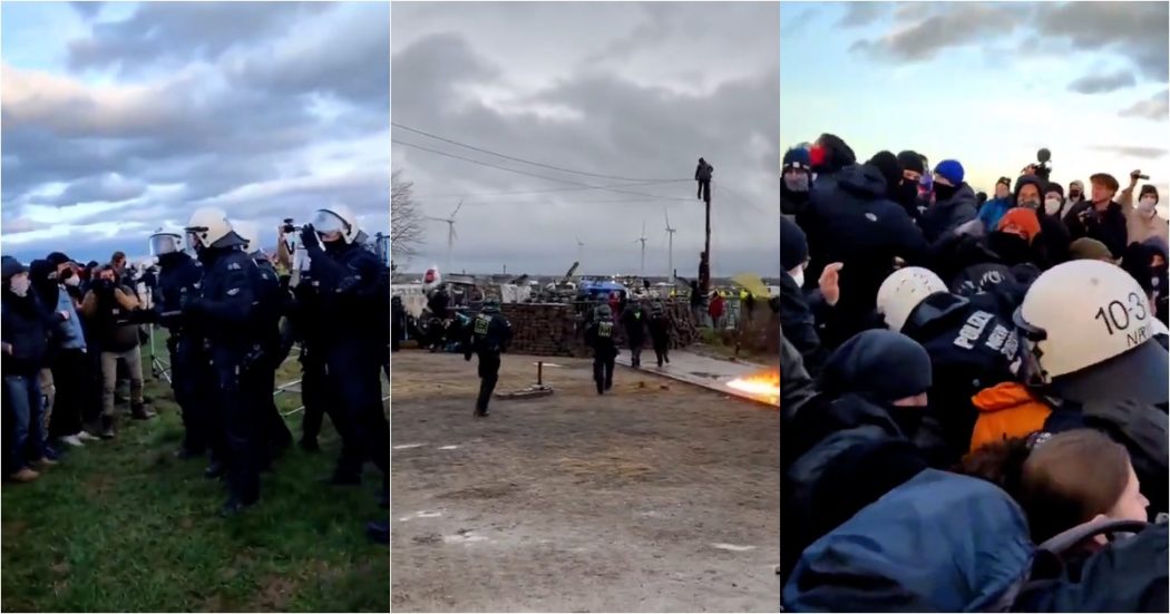 Germania, ambientalisti occupano il villaggio di Lützerath contro le estrazioni di carbone: 1500 agenti per sgomberarli. E sabato arriva Thunberg