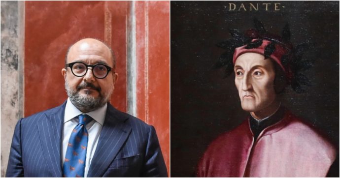“Dante è il fondatore del pensiero di destra in Italia”: così il ministro Sangiuliano riscrive la storia della cultura