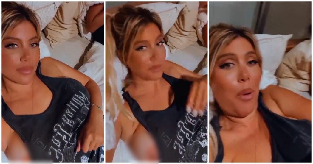 Wanda Nara, incidente hot in diretta sui social: la maglietta si sposta e non se ne accorge. E le immagini fanno il giro del web
