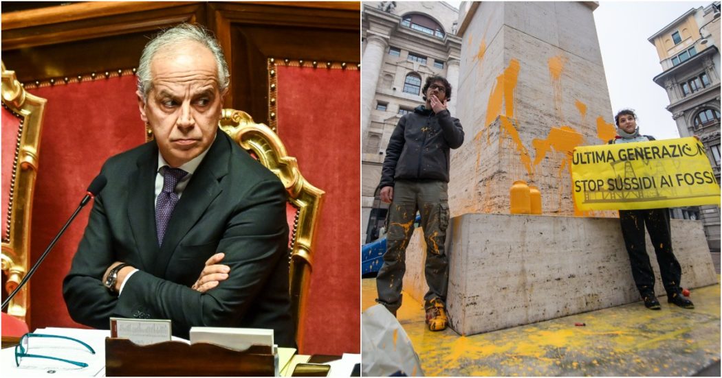 Piantedosi vuole la stretta su Ultima Generazione: “Opere imbrattate? Valutiamo nuove norme”