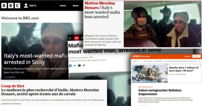 L’arresto di Messina Denaro è breaking news in tutto il mondo: “Catturato l’ultimo padrino”