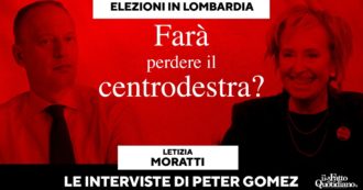 Regionali Lombardia, Peter Gomez intervista Letizia Moratti: la sua candidatura farà perdere il centrodestra?