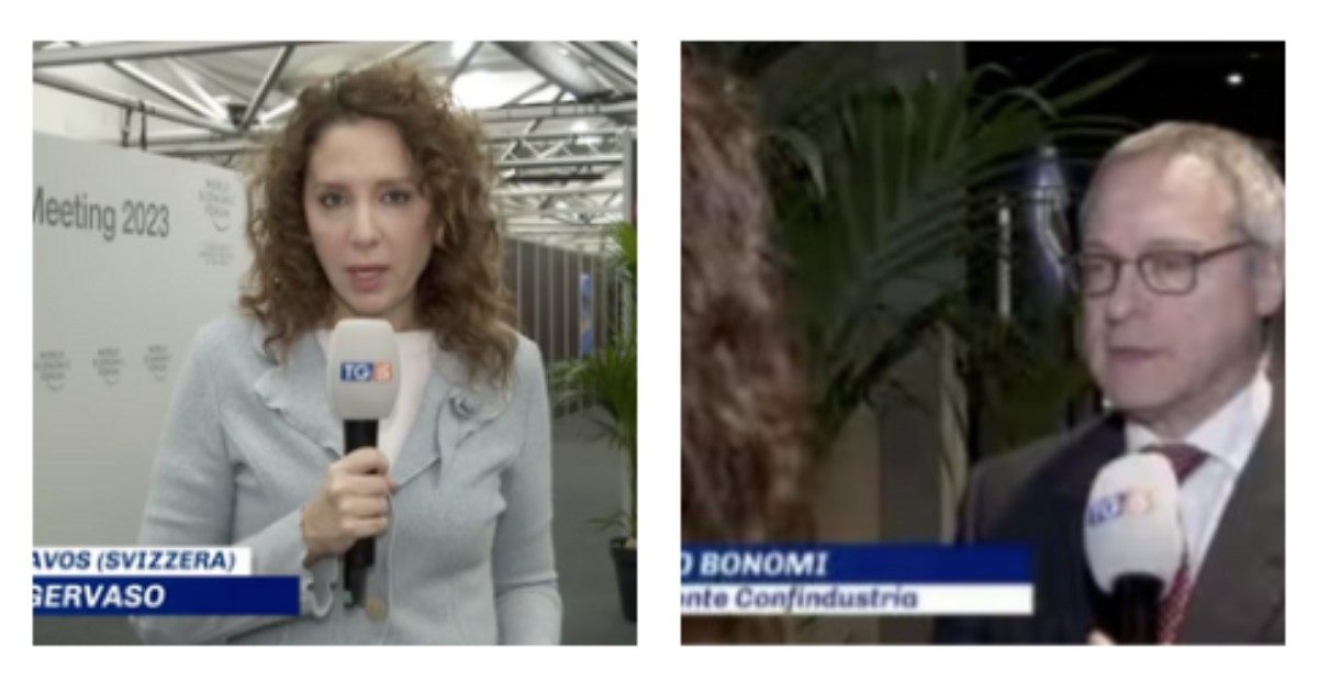 Al TG5 la giornalista Veronica Gervaso intervista il marito Carlo Bonomi