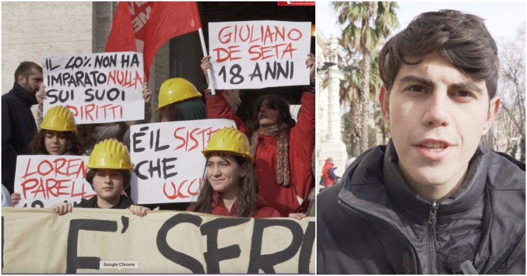 Roma, studenti in piazza a un anno dalla morte di Lorenzo Parelli: L’alternanza scuola lavoro così com’è va abolita”