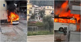 Copertina di Scontri tra tifosi della Paganese e della Casertana: bus dato alle fiamme e guerriglia urbana in strada