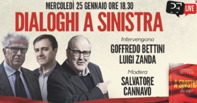 Copertina di “Dialoghi a sinistra”, Bettini online con Zanda e Cannavò