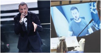 Copertina di Da Conte a Calenda fino a Salvini, da Freccero a Massimo Giannini: coro di critiche contro la presenza di Zelensky a Sanremo
