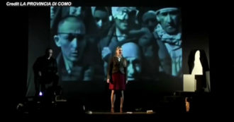 Copertina di Milano, prof negazionista interrompe spettacolo sulla Shoah: “Questa è la vostra verità, gonfiate i numeri”. L’attrice dal palco: “No, questa è storia”