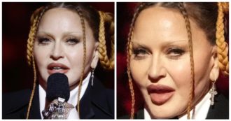 Copertina di Grammy Awards, la faccia di Madonna è irriconoscibile. I social si scatenano: “Sembra un vampiro che si nutre di bambini”
