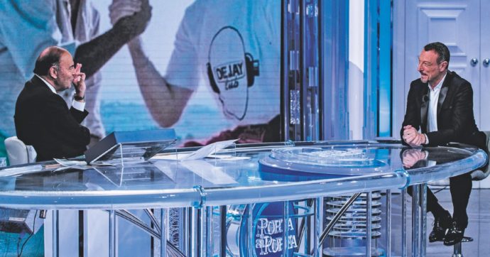 Testo Zelensky, canta Amadeus. Salta lo show pilotato da Vespa