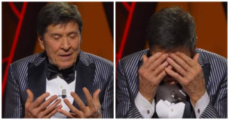 Copertina di Sanremo 2023, Gianni Morandi racconta in diretta di quella volta che se l’è fatta sotto: “Ero in concerto ed ero vestito tutto di bianco”