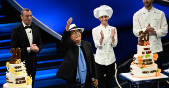Copertina di Sanremo 2023, Al Bano compie 80 anni e festeggia il compleanno con un regalo speciale sul palco