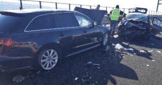 Copertina di Gorizia, inversione di marcia in autostrada A 34 e scontro frontale: morta una donna e quattro feriti