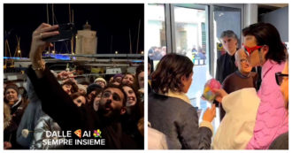 Copertina di Sanremo 2023, Rosa Chemical regala una maschera per i piedi a Giorgia. Marco Mengoni incontra i fan: i video su TikTok