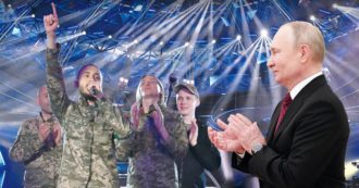 Copertina di Zelensky confinato alle ore piccole. Sul palco la band militare ucraina