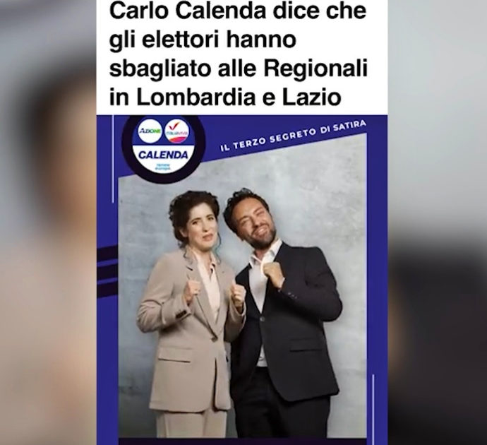 “Se il vostro voto non è all’altezza, lo scartiamo”: il pronostico (ironico) del Terzo Segreto di Satira sul flop Calenda-Renzi – Video