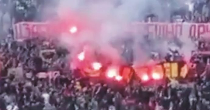 Fedayn, lo striscione riappare a Belgrado: esposto e bruciato