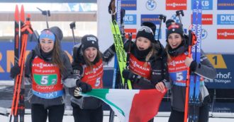 Mondiali di biathlon, oro dell’Italia nella staffetta femminile