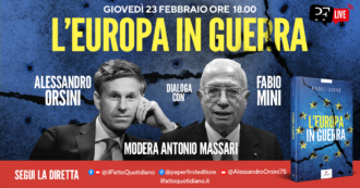 Copertina di Guerra in Ucraina: cosa c’è davvero in gioco? Fabio Mini e Alessandro Orsini analizzano le cause del conflitto. Modera Antonio Massari