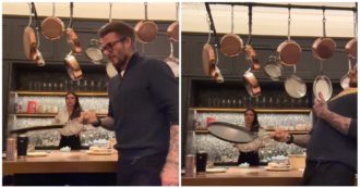 Copertina di David Beckham ai fornelli, mossa di petto per “salvare” il pancake: Victoria reagisce così, il video è esilarante