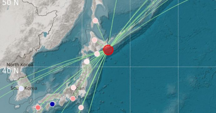 Terremoto in Giappone, scossa di magnitudo 6,1 della scala Richter al largo dell’isola settentrionale di Hokkaido