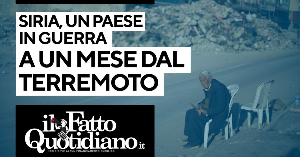 Siria, un paese in guerra a un mese dal terremoto. Lunedì 6 marzo alle 15 segui la diretta con Mario Portanova e Shady Hamadi