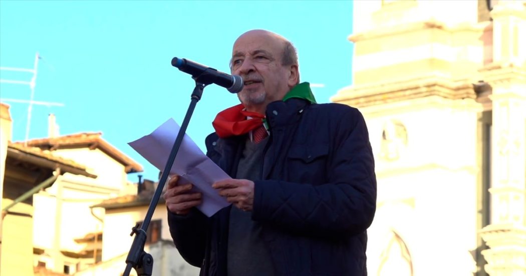 Firenze, l’intervento del presidente dell’Anpi Pagliarulo dal palco della manifestazione antifascista. E punta il dito contro Fratelli d’Italia