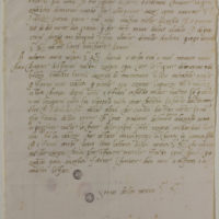 Michelangelo Buonarroti, Lettera scritta in Firenze al cardinale Giulio de’ Medici in Roma, novembre 1518. Firenze, Archivio Buonarroti, V, 17