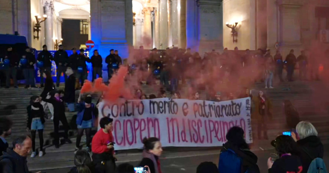 8 marzo, il corteo di Roma si chiude di fronte al ministero dell’Istruzione: 4mila persone alla manifestazione