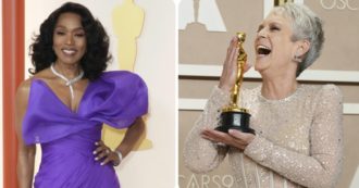 Copertina di Oscar 2023, la stizza di Angela Bassett che non applaude per il premio a Jamie Lee Curtis