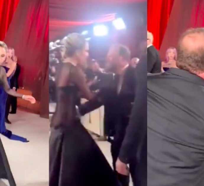 Oscar 2023, Lady Gaga aiuta un fotografo caduto a rialzarsi e lui le tocca il fianco: “Lei lo aiuta e lui le da una pacca sul c**o” – VIDEO