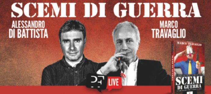 Copertina di “Scemi di guerra”, oggi alle 18 online Travaglio e Di Battista